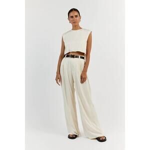 DISSH Cream Sleeveless Blouse